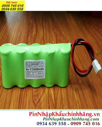 Pin đèn Exit thoát hiểm 6v-C2500mAh, Pin đèn Sự cố khẩn cấp 6v-C2500mAh, Pin 6v-C2500mAh